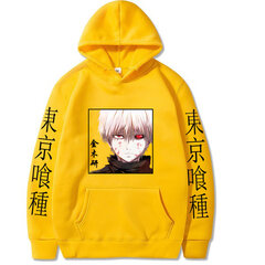 (Keltainen-S）Anime Tokyo Ghoul Pullovers Topit Pitkähihaiset Huppari Miesten Kangas hinta ja tiedot | Miesten puserot ja hupparit | hobbyhall.fi