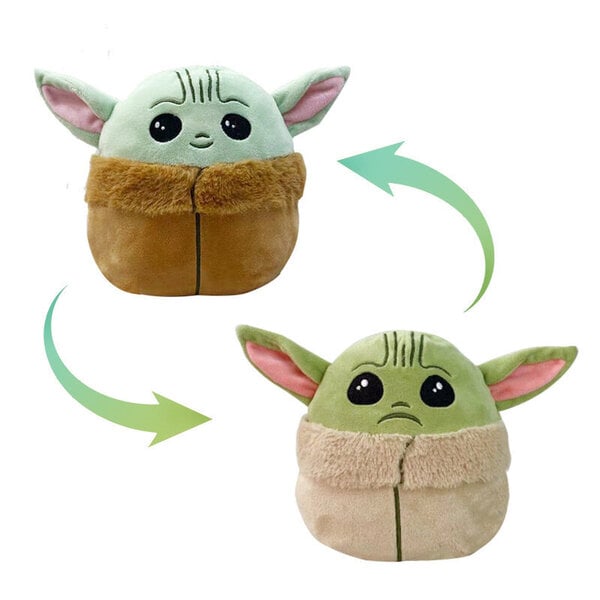 Baby Yoda pehmonukke voidaan kääntää Anime-toimintafiguuri Yoda Grogu pehmolelut tytöille Lasten syntymäpäivälahjatTäytetyt eläimet