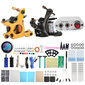 Coil Tattoo Machine Kit Virtalähde Tatuoinnin siirtopaperi Jalkapoljin Novice Tattoo Tool Set (90-265V) EU Plug hinta ja tiedot | Manikyyri- ja pedikyyritarvikkeet | hobbyhall.fi