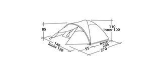 Teltta Easy Camp Quasar 200, vihreä hinta ja tiedot | Easy camp Urheilu ja vapaa-aika | hobbyhall.fi