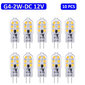 Lamput 10 kpl, G4 LED-lamppu 2W, DC 12V lamppu, 6000K valkoinen hinta ja tiedot | Lamput | hobbyhall.fi