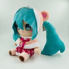 Hatsune Miku 10" pehmeä pehmo nukke (päällään karhuhattu) hinta ja tiedot | Pehmolelut | hobbyhall.fi