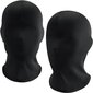 Sharharge 2kpl Black Full Mask Halloween Spandex Hood Mask Päänsuojaus Kasvoton naamio Unisex Cosplay -asulle hinta ja tiedot | Kasvonaamiot ja silmänalusaamiot | hobbyhall.fi