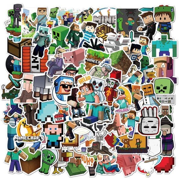 100 kpl Minecrafts Game Stickers Collection Vedenpitävä tarra 100 kpl hinta ja tiedot | Koristeet ja tarrat | hobbyhall.fi