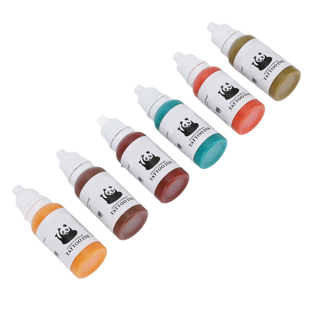 Värillinen 15 ml Tattoo Ink Kit Natural Vivid Color Pigmentti Tatuointi Microblading -harjoitukseen oikealle henkilölle hinta ja tiedot | Manikyyri- ja pedikyyritarvikkeet | hobbyhall.fi