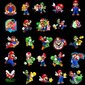 50 tarraa tarrat - Super Mario - Sarjakuva - Nintendo monivärinen hinta ja tiedot | Manikyyri- ja pedikyyritarvikkeet | hobbyhall.fi