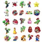 50 tarraa tarrat - Super Mario - Sarjakuva - Nintendo monivärinen hinta ja tiedot | Manikyyri- ja pedikyyritarvikkeet | hobbyhall.fi