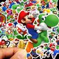 50 tarraa tarrat - Super Mario - Sarjakuva - Nintendo monivärinen hinta ja tiedot | Manikyyri- ja pedikyyritarvikkeet | hobbyhall.fi