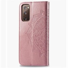 Samsung Galaxy S20 FE - Mandala Nahkakotelo - Rose Gold Rose Gold Rose Gold hinta ja tiedot | Miesten lompakot | hobbyhall.fi