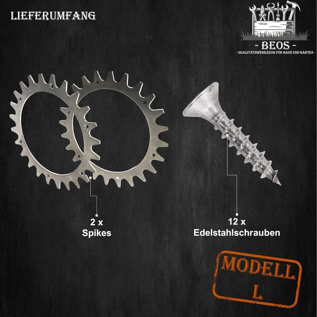 Ensiluokkaiset ruostumattomasta teräksestä valmistetut naulat Worx Landroid L & Visionille - kiillotettu - 12 x ruostumaton teräsruuvi - pyörän koko 225 mm hinta ja tiedot | Korvakorut | hobbyhall.fi