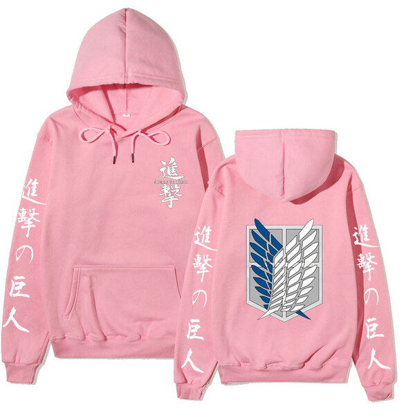 (Pink-1-M）attack on titan huppari pukuhuppu Miesten