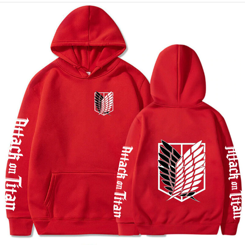 (Red-S）Attack on Titan Men Casaul Topit löysät Sudadera-hupparit hinta ja tiedot | Miesten puserot ja hupparit | hobbyhall.fi