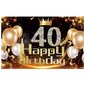 Black Gold Banner 40th Birthday Decoration tausta hinta ja tiedot | Pehmolelut | hobbyhall.fi