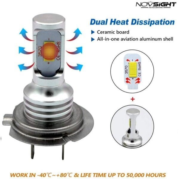 2kpl H7 LED auton jälkiasennuspolttimot DRL H4 ajovalot hinta ja tiedot | Ajovalot | hobbyhall.fi