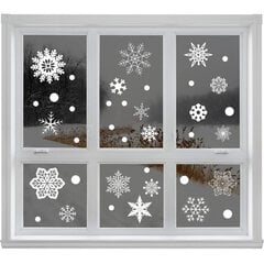 Joulu 111 kpl Glitter Snowflake Clings Window Film Glass Sti hinta ja tiedot | Joulukoristeet | hobbyhall.fi