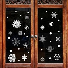 Joulu 111 kpl Glitter Snowflake Clings Window Film Glass Sti hinta ja tiedot | Joulukoristeet | hobbyhall.fi