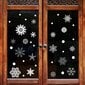 Joulu 111 kpl Glitter Snowflake Clings Window Film Glass Sti hinta ja tiedot | Joulukoristeet | hobbyhall.fi