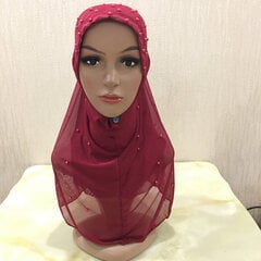 Sifonki Muslim Hijab Hijab Double Mesh helmillä hijab-vihreä hinta ja tiedot | Hiustarvikkeet | hobbyhall.fi