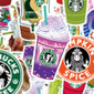 50 kpl starbucks kahvia Graffiti Stickers Laptop Skateboard hinta ja tiedot | Koristeet ja tarrat | hobbyhall.fi