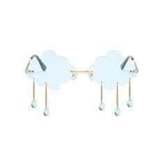 Pilvireunuksettomat aurinkolasit Cloud Rain Drop Muotoiltu Disco Blue hinta ja tiedot | Naisten aurinkolasit | hobbyhall.fi