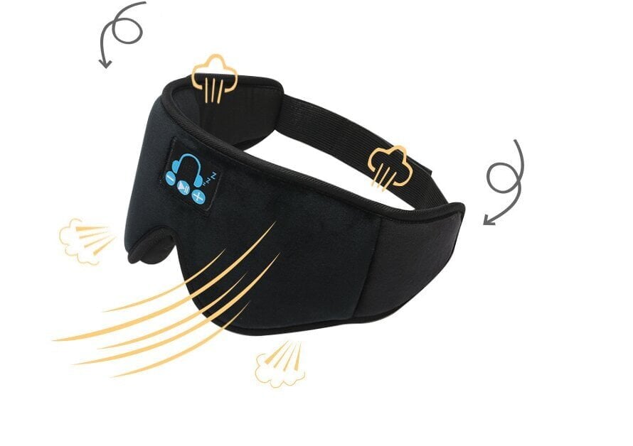 3D Enhanced Bluetooth Sleep Eye Eye Mask naisille (musta) hinta ja tiedot | Naamiaisasut | hobbyhall.fi