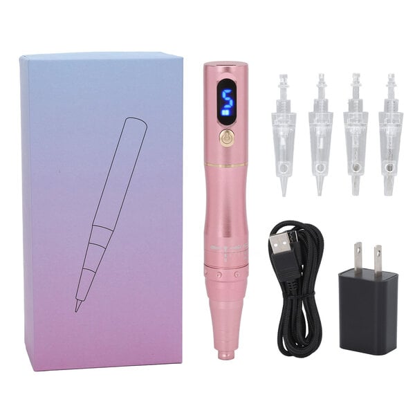 Ammattimainen Microblading Machine Semi Permanent Meikki Tatuointi Kynä Kulmien Eyeliner Huulikynä Rose Gold 100-240V US Plug