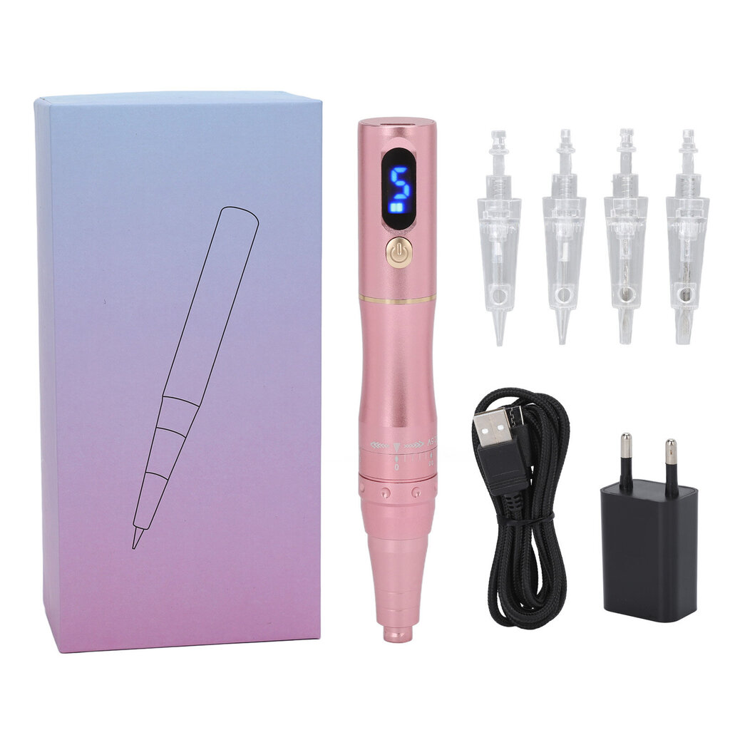 Ammattimainen Microblading Machine Semi Permanent Meikki Tatuointi Kynä Kulmien Eyeliner Huulikynä Rose Gold 100-240V EU Plug hinta ja tiedot | Manikyyri- ja pedikyyritarvikkeet | hobbyhall.fi