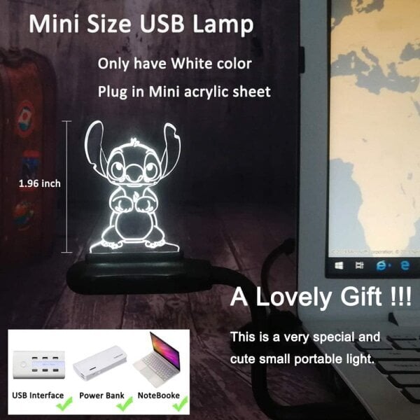 LED-valaisin Lilo & Stitch hinta ja tiedot | Lastenhuoneen valaisimet | hobbyhall.fi