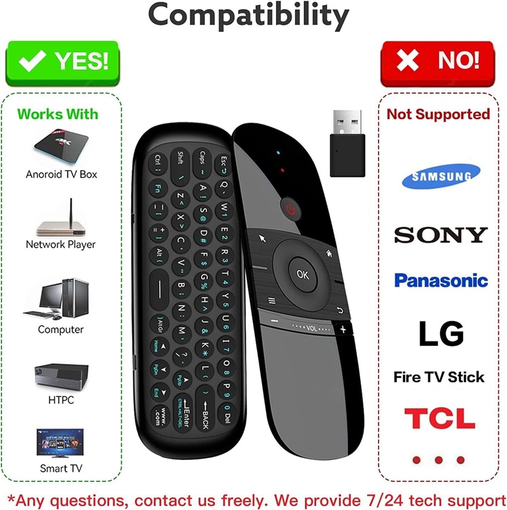 [4-in-1] Universaali TV-kaukosäädin 2.4G Motion Sensing Controller Keyboard Air Mouse -kaukosäätimellä Android TV Boxeille hinta ja tiedot | Hiusvärit | hobbyhall.fi