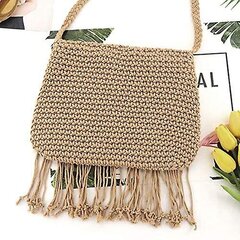 Tassel Olkalaukku Naisten Olkalaukku Straw Beach Bag hinta ja tiedot | Naisten käsilaukut | hobbyhall.fi