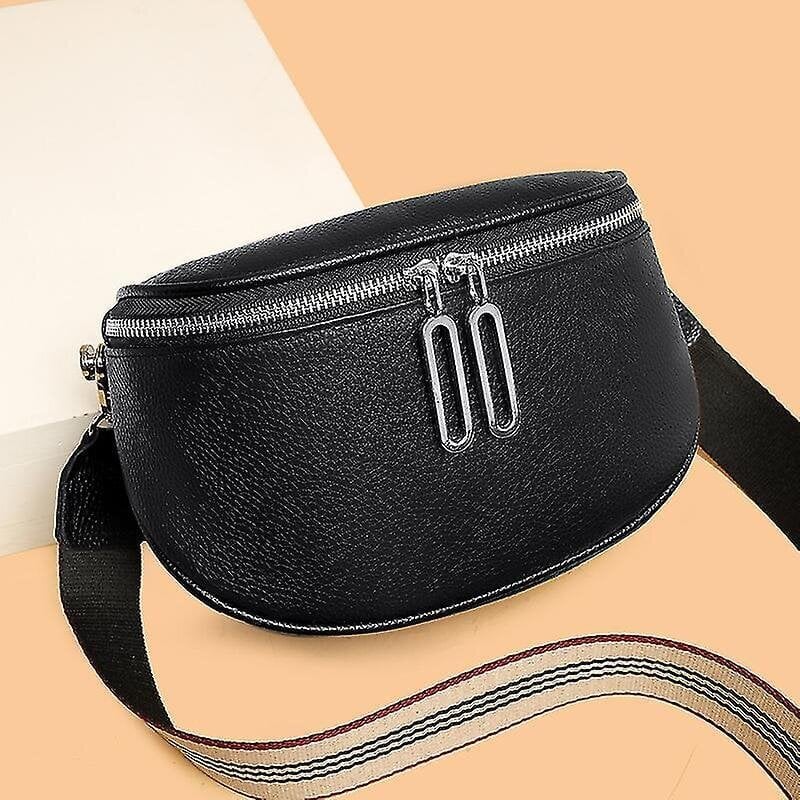 Olkalaukku Nahkainen olkalaukku Naisten Modernit laukut leveällä olkahihnalla Rintalaukku naisille Pieni Crossbody laukku tai lantiolaukku naisille hinta ja tiedot | Naisten käsilaukut | hobbyhall.fi