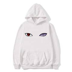 (1 valkoinen-L) Arrival Harajuku Anime Hupparit Miehet/ Uchiha Uzumaki Hatake Eyes Printing Pusero Huppari Hip Hop Streetwear hinta ja tiedot | Miesten puserot ja hupparit | hobbyhall.fi