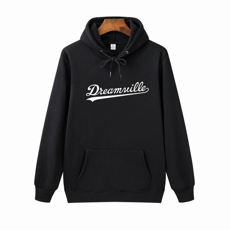 (HW0092black-L）Hoodit Miesten Hip Hop DREAMVILLE J Cole Logo Hupullinen Prey Letter hinta ja tiedot | Miesten puserot ja hupparit | hobbyhall.fi