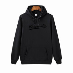 (HW0092black-1-L）Hupparit Miesten Hip Hop DREAMVILLE J Cole Logo Hupullinen Prey Letter hinta ja tiedot | Miesten puserot ja hupparit | hobbyhall.fi