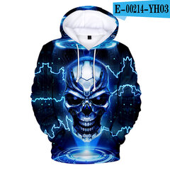 (Tummanharmaa-S）Skull Hoodie Miesten poikien hupparit hinta ja tiedot | Miesten puserot ja hupparit | hobbyhall.fi