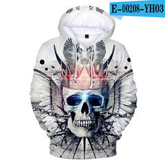 (musta-S）Skull Hoodie Miesten poikien hupparit hinta ja tiedot | Miesten puserot ja hupparit | hobbyhall.fi