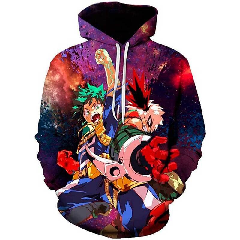 (LW643-XL） 3D Anime My Hero Academia Todoroki Shoto Hupparit Miesten hinta ja tiedot | Miesten puserot ja hupparit | hobbyhall.fi