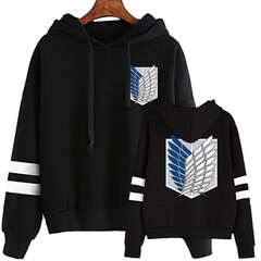 (musta-M）Anime Attack on Titan AOT Levi Ackerman Uniform Printed Hupparit Cozy Topit Puserot hinta ja tiedot | Miesten puserot ja hupparit | hobbyhall.fi