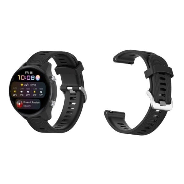 Kellon ranneke Musta 20 mm Garmin Forerunner 245 Musta 20 mm hinta ja tiedot | Kellot | hobbyhall.fi