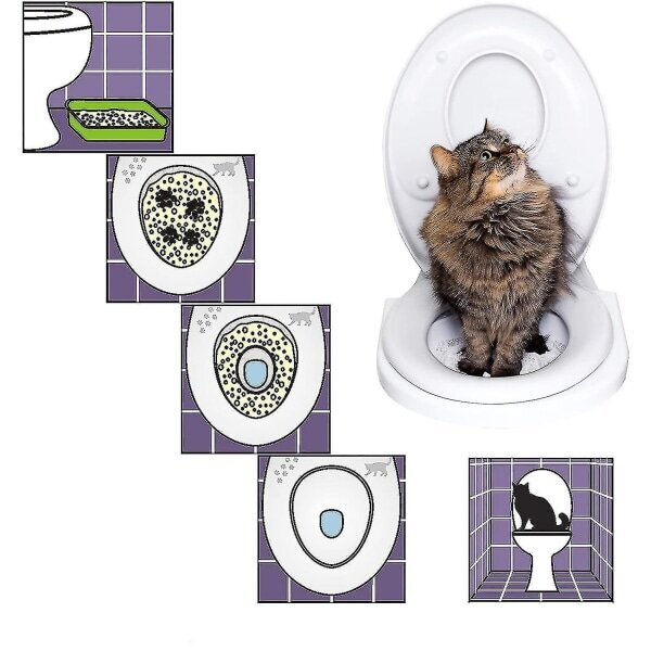 Cat Toilet Training Kit Auta kouluttamaan kissaasi käyttämään wc:tä hinta ja tiedot | Kylpyhuoneen sisustus | hobbyhall.fi