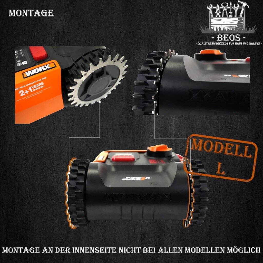 Ensiluokkaiset ruostumattomasta teräksestä valmistetut piikit Worx Landroid L & Visionille - kiillotettu - 12 x ruostumaton teräsruuvi - pyörän koko 225 mm hinta ja tiedot | Korvakorut | hobbyhall.fi