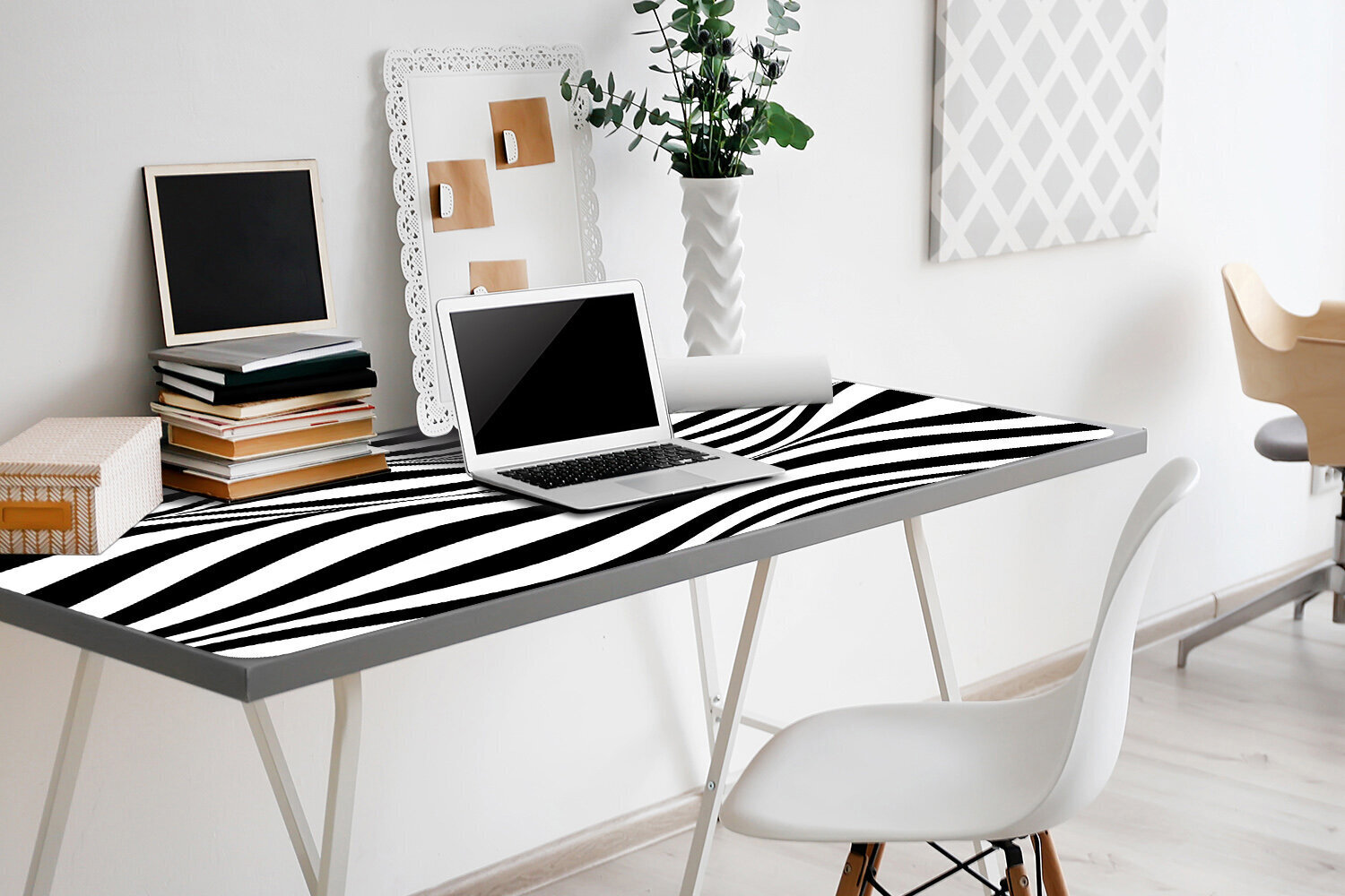 Decormat Black and White Waves hinta ja tiedot | Hiiret | hobbyhall.fi