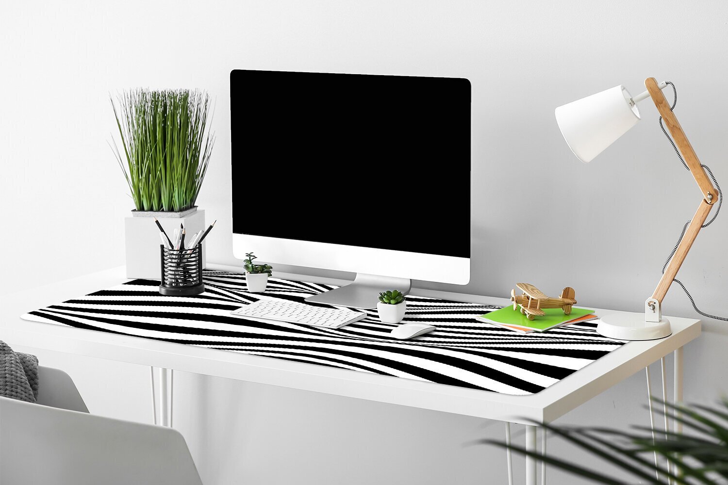 Decormat Black and White Waves hinta ja tiedot | Hiiret | hobbyhall.fi