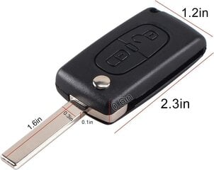 433MHz 2-painikkeinen Flip Remote Smart Key Peugeot Citroen Berlingo 207 208 307 308 407 408 3008 5008 CE0523 ASK Auton kauko-avain hinta ja tiedot | Lisätarvikkeet autoiluun | hobbyhall.fi