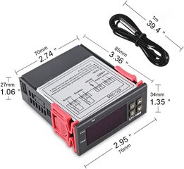 Pakkauksessa 2 12 V lämpötilasäädintä, STC-1000 universaali digitaalinen termostaatti NTC lämpötila-anturilla, Celsiuslämpötilan säädin hinta ja tiedot | Keittiövälineet | hobbyhall.fi