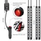 Valaistus 4x 12LED RGB auton sisustus Atmosphere Footwell Strip Light hinta ja tiedot | Lisätarvikkeet autoiluun | hobbyhall.fi