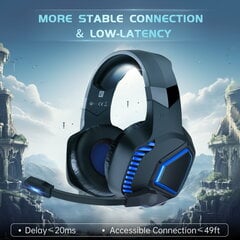 Ecomoment Wireless Gaming Headset 2.4G USB PS5 PS4 Nintendo Switch PC Mac,Bluetooth 5.2 pelikuulokkeet mikrofonilla,pelikuulokkeet 3.5mm johdolla Xbox Seriesille,40H akku,musta hinta ja tiedot | Kuulokkeet | hobbyhall.fi