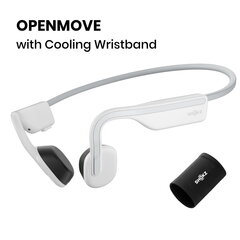 Shokz OpenMove Bone Conduction -langattomat Bluetooth-kuulokkeet urheiluun viilentävällä rannekkeella (sininen) hinta ja tiedot | Kuulokkeet | hobbyhall.fi