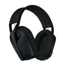 Logitech G435 LIGHTSPEED ja langattomat Bluetooth-pelikuulokkeet - Kevyet over-ear-kuulokkeet, sisäänrakennetut mikrofonit, 18 tunnin akku, yhteensopiva Dolby Atmos, PC, PS4, PS5, Mobile, Musta kanssa hinta ja tiedot | Kuulokkeet | hobbyhall.fi