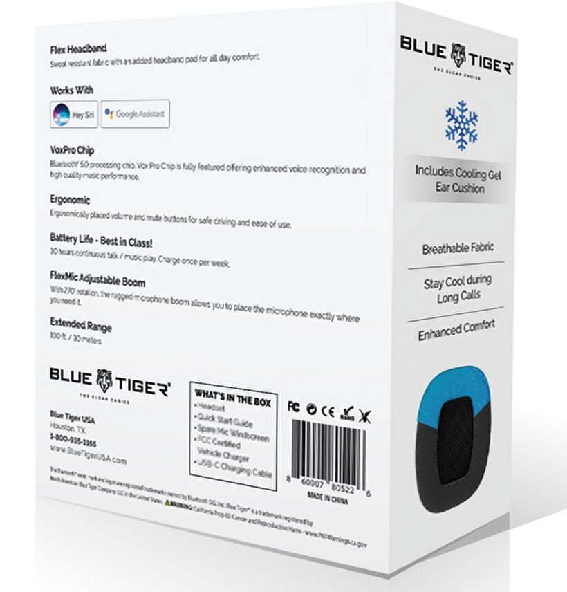 Blue Tiger Storm langattomat Bluetooth Professional -kuulokkeet – melunvaimennus Bluetooth 5.0 Headset \u2013 30 tunnin puheaika, laajennettu 100 jalan kantama hinta ja tiedot | Kuulokkeet | hobbyhall.fi